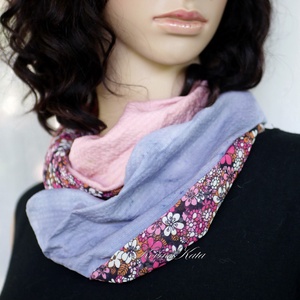 INFINITY - romantikus batikolt hernyóselyem körsál, csősál / mese - Meska.hu