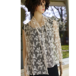 TÜLLCSIPKE SÁL - exkluzív vintage csipkesál / barack - Meska.hu