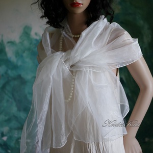 ORGANZA STÓLA - menyasszonyi stóla / fehér - Meska.hu