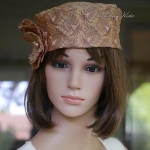 TILDA TOK -  vintage selyembrokát kalapka - ruha & divat - sál, sapka, kendő - kalap - Meska.hu