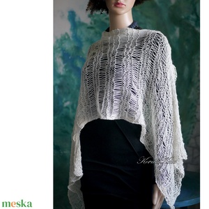 BABYALPACA SILK SÁLKENDŐ - exkluzív kézzel kötött vállkendő - ruha & divat - sál, sapka, kendő - stóla - Meska.hu