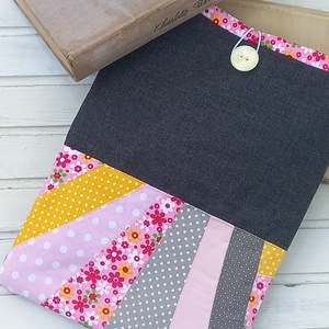 Patchwork betétes könyvtok/könyvtartó - Meska.hu