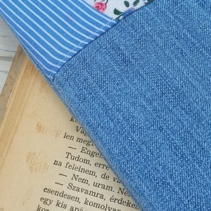 Rózsaszín patchwork betétes könyvtok/könyvtartó - könyv & zene - könyvtok - Meska.hu