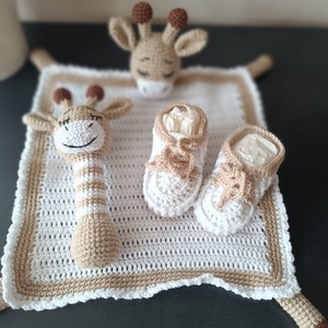 Zsiráf babacsomag  - baba - mama - babalátogató ajándékcsomag - Meska.hu