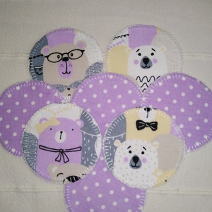 Lila macis arctisztító korongok 8db +neszesszer  - szépségápolás - arcápolás - arctisztító korong - Meska.hu