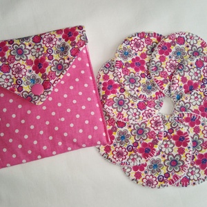 Pink virágos -pink pöttyös arctisztítókorongok 8db+neszesszer, Szépségápolás, Arcápolás, Arctisztító korong, Varrás, Mindenmás, MESKA