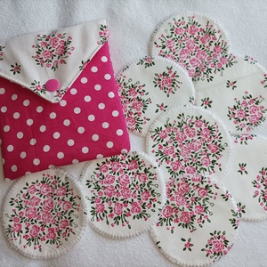 Rózsás-pink-arctisztító korong csomag 8db+neszesszer, Szépségápolás, Arcápolás, Arctisztító korong, Varrás, Mindenmás, MESKA