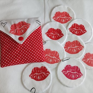 Lipstick-arctisztító korong csomag 8db-os+neszesszer, Szépségápolás, Arcápolás, Arctisztító korong, Varrás, Mindenmás, MESKA