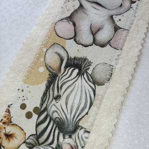 Zebra és víziló mintás könyvjelző - könyv & zene - könyvjelző - Meska.hu