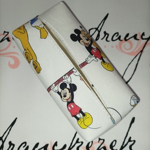 Mickey egér és barátai-bélelt papírzsebkendő tartó - táska & tok - pénztárca & más tok - zsebkendőtartó tok - Meska.hu