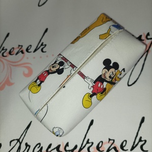 Mickey egér és barátai-bélelt papírzsebkendő tartó - táska & tok - pénztárca & más tok - zsebkendőtartó tok - Meska.hu