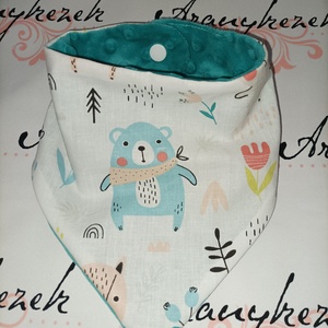 Maci-nyuszi-róka -rongyi-cimkekendő-babakockával szettben - játék & sport - 3 éves kor alattiaknak - alvóka & rongyi - Meska.hu