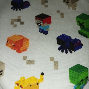 Minecraft mintás-újraszalvéta - táska & tok - uzsonna- & ebéd tartó - szendvics csomagoló - Meska.hu