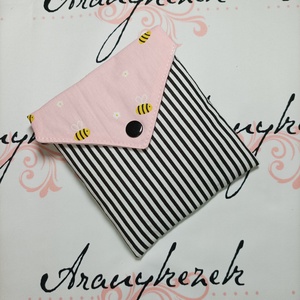 Méhecskés-rózsaszín-pink-arctisztítókorong csomag 8db+neszesszer - szépségápolás - arcápolás - arctisztító korong - Meska.hu