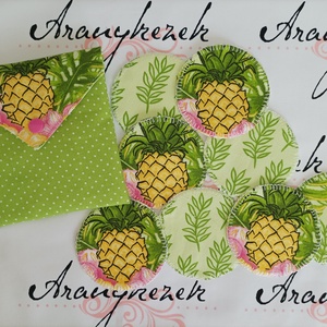 Ananászos-arctisztító korong csomag 8db+neszesszer, Szépségápolás, Arcápolás, Arctisztító korong, Varrás, Mindenmás, MESKA