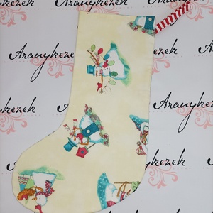 Nagy Mikulás csizma - Arany kottás, Karácsony, Mikulás, Mikulás zsák, Varrás, Mindenmás, MESKA