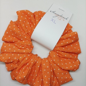 XL+  Narancssárga színű- scrunchie-textil hajgumi  , Ruha & Divat, Hajdísz & Hajcsat, Hajgumi, Varrás, MESKA