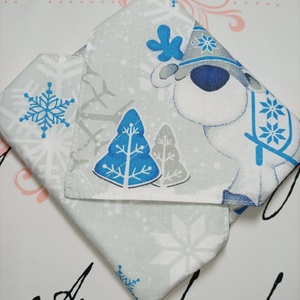 Manók rénszarvas szánon-kék-újraszalvéta - otthon & életmód - konyhafelszerelés, tálalás - konyhai textil - szalvéta - Meska.hu