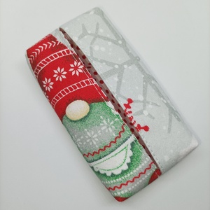 Manós-zöld-bélelt papírzsebkendő tartó - táska & tok - pénztárca & más tok - zsebkendőtartó tok - Meska.hu