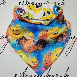 Nyálkendő-Emoji mintával, Ruha & Divat, Babaruha & Gyerekruha, Előke & Nyálkendő, Varrás, Mindenmás, Meska