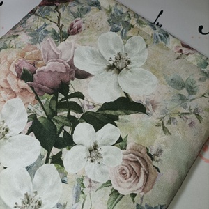  Könyvtok-tablet vagy e-book tok-Watercolor csodálatos virágok-Prémium pamutvászonból - könyv & zene - könyvtok - Meska.hu