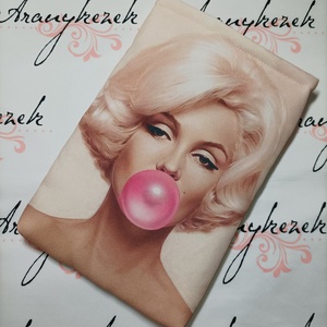 Könyvtok-tablet vagy e-book tok-KISEBB méretű-Marilyn Monroe-egyedi tervezésű panel és hátoldal, Könyv & Zene, Könyvtok, Varrás, Meska