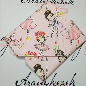 Rózsaszín balerinás-újraszalvéta, Táska & Tok, Uzsonna- & Ebéd tartó, Szendvics csomagoló, Varrás, Mindenmás, MESKA