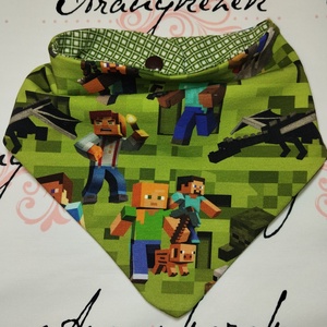 Minecraft-Nyálkendő - ruha & divat - babaruha & gyerekruha - előke & nyálkendő - Meska.hu