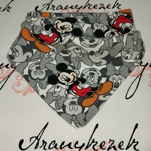 Mickey egér mintás nyálkendő - ruha & divat - babaruha & gyerekruha - előke & nyálkendő - Meska.hu