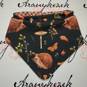 Nyálkendő-Süni mintával - ruha & divat - babaruha & gyerekruha - előke & nyálkendő - Meska.hu