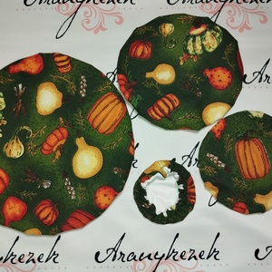 Dísztök, sütőtök mintás- edénysapka szett 4db-os, Otthon & Életmód, Konyhafelszerelés, tálalás, Konyhai textil, Edényfogó & Edényfedő, Varrás, Mindenmás, MESKA