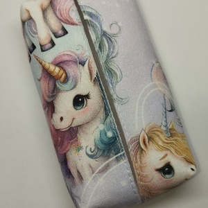 Unicornisos-bélelt papírzsebkendő tartó, Táska & Tok, Pénztárca & Más tok, Zsebkendőtartó tok, Varrás, Mindenmás, MESKA