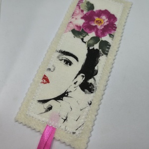 Frida Kahlo-könyvjelző , Könyv & Zene, Könyvjelző, Varrás, Mindenmás, MESKA