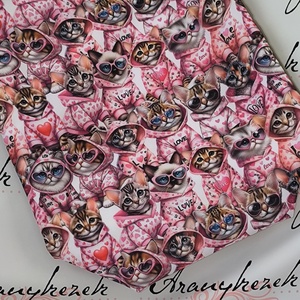Pink cicás-Vízhatlan uzsonnás tasak kézben vihető-Vállon is viheted egy megvásárolható pánttal - táska & tok - uzsonna- & ebéd tartó - ebéd tasak, doboz - Meska.hu