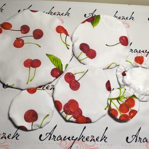 Meggy mintás- edénysapka szett 6db-os - otthon & életmód - konyhafelszerelés, tálalás - konyhai textil - edényfogó & edényfedő - Meska.hu