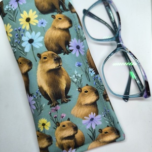 Szemüvegtok-Napszemüvegtok-Capybara-vízálló vászonból, Táska & Tok, Pénztárca & Más tok, Szemüvegtok, Varrás, Mindenmás, MESKA