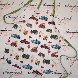 Kötény ovisoknak-munkagépes - Meska.hu