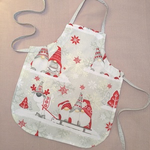 Kötény ovisoknak-Karácsonyi manók rénszarvas szánon - Meska.hu