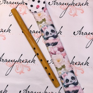 Panda kislány vízlepergetős vászonból-furulyatok  , Könyv & Zene, Hangszer & Hangszertok, Varrás, MESKA