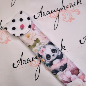 Panda kislány vízlepergetős vászonból-furulyatok   - könyv & zene - hangszer & hangszertok - Meska.hu