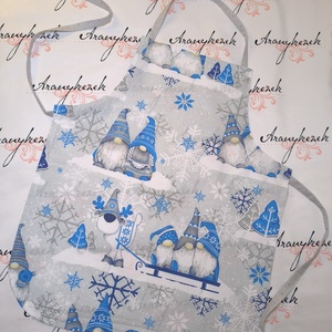 Kötény-Karácsonyi manók rénszarvas szánon - Meska.hu