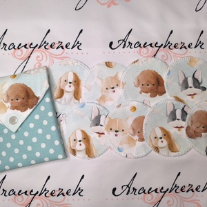 Kutyás-pöttyös arctisztító korong 8db+neszesszer, Szépségápolás, Arcápolás, Arctisztító korong, Varrás, Mindenmás, MESKA