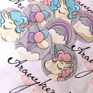 Unikornisos arctisztító korong 8db+neszesszer - szépségápolás - arcápolás - arctisztító korong - Meska.hu