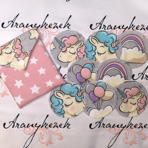 Unikornisos arctisztító korong 8db+neszesszer - Meska.hu