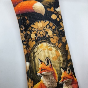 Szemüvegtok-Napszemüvegtok-Rókás-vízálló vászonból - táska & tok - pénztárca & más tok - szemüvegtok - Meska.hu