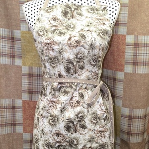 Női kötény - Rózsás lonetta, Otthon & Életmód, Konyhafelszerelés, tálalás, Konyhai textil, Kötény, Varrás, Mindenmás, MESKA