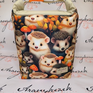 Sünis-Vízálló uzsonnás tasak kézben vihető-PUL béléssel, Táska & Tok, Uzsonna- & Ebéd tartó, Ebéd tasak, doboz, Varrás, Mindenmás, MESKA