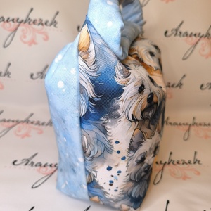 Westie-Vízálló uzsonnás tasak kézben vihető-PUL béléssel - táska & tok - uzsonna- & ebéd tartó - ebéd tasak, doboz - Meska.hu