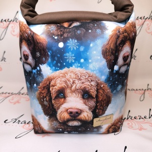 Doodle-Vízálló uzsonnás tasak kézben vihető-PUL béléssel-Vállon is viheted egy megvásárolható pánttal, Táska & Tok, Uzsonna- & Ebéd tartó, Ebéd tasak, doboz, Varrás, Mindenmás, MESKA