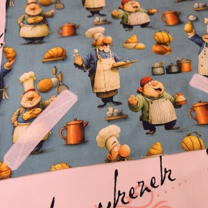 Szakácsos-újraszalvéta-prémium minőségű pamutvászonból  - táska & tok - uzsonna- & ebéd tartó - szendvics csomagoló - Meska.hu